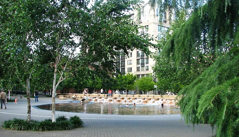 Jamison Square Interactive Fountain