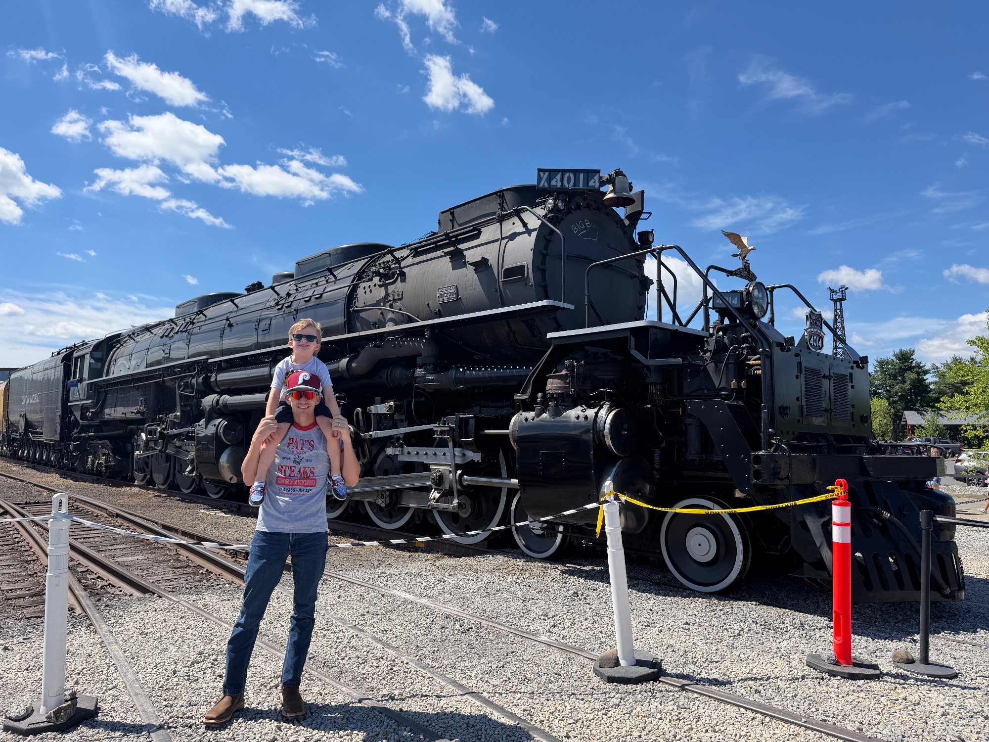 Checking out big boy at steamtown!
